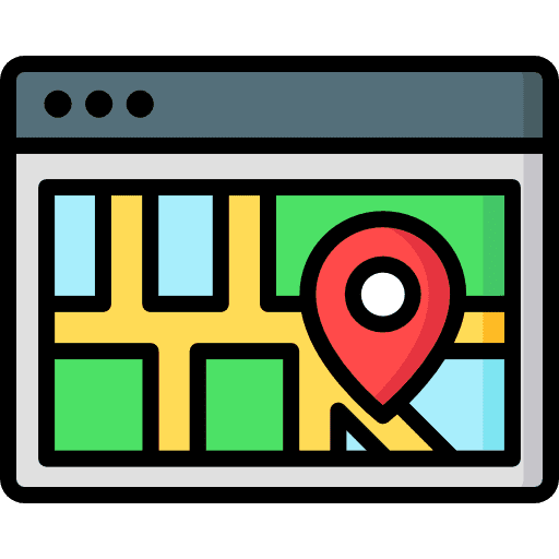 Map gps map pointer position icon