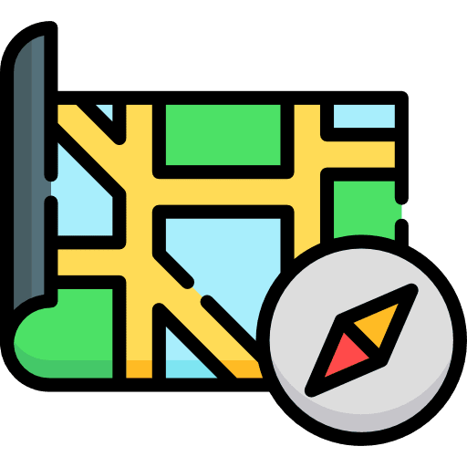 Map interface location position icon