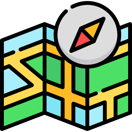 Map region street map map point icon