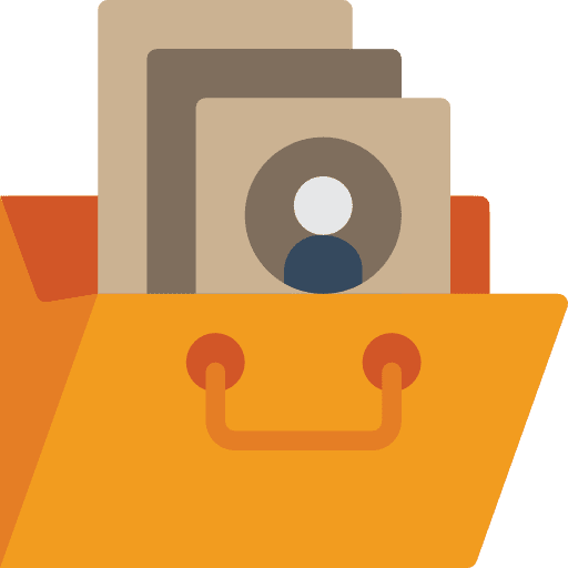 Portfolio business and finance bag briefcase icon