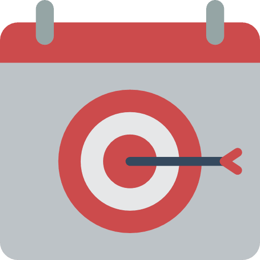 Calendar time taget administration icon