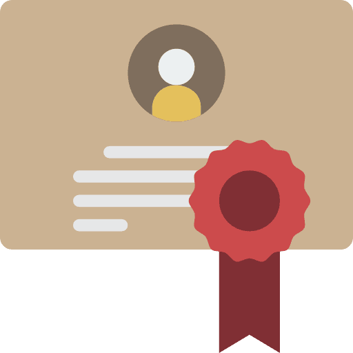 Diploma certificate files and folders contract icon