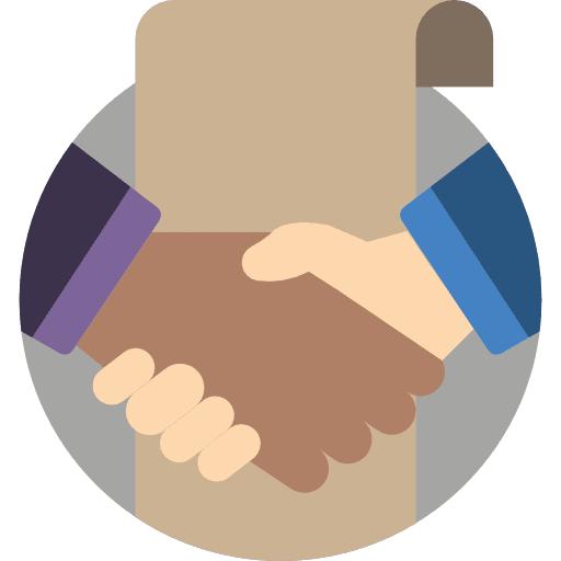 Handshake cooperation business shake hands icon