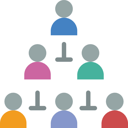 Hierarchical structure supervise supervisor boss icon