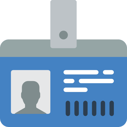Id card identification miscellaneous admission icon