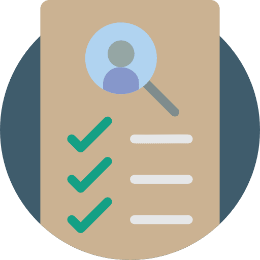 List checking tick interface icon