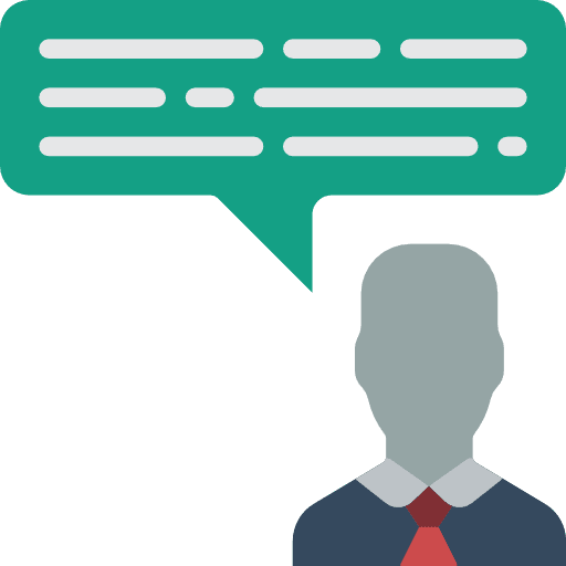 Conversation chat speech bubble user icon