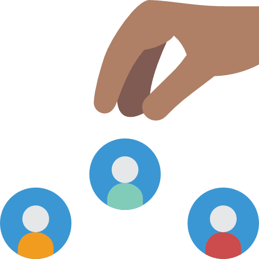 Hiring hired candidates users icon