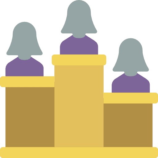 Podium worker competitors manager icon