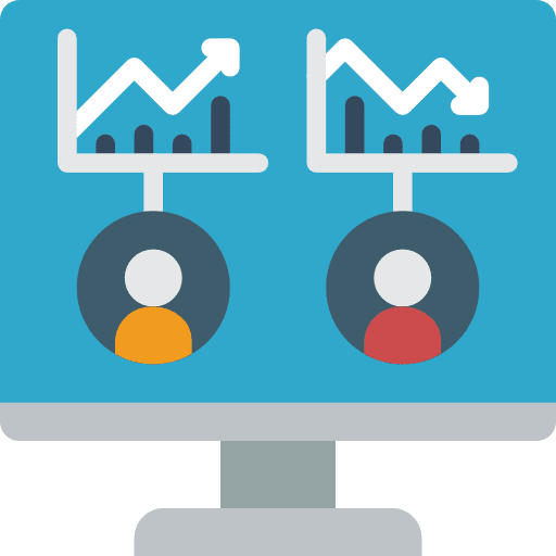 Analytics communications bar chart monitor icon