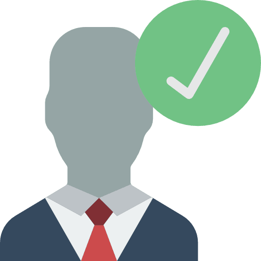 Candidate business man job search icon