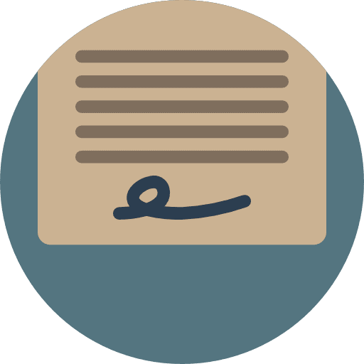 Contract patent interface degree icon