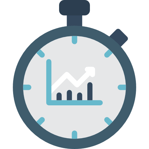 Stopclock time and date time chronometer icon