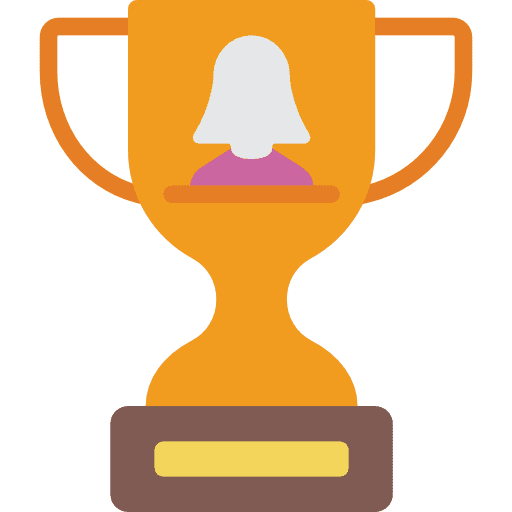 Trophy champion award marketing icon