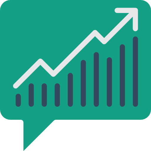 Analytics bar chart chat stats icon