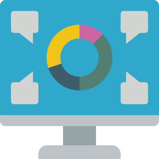 Analytics monitor graphic stats icon