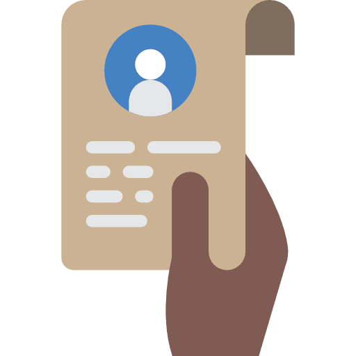 Resume curriculum vitae application business and finance icon