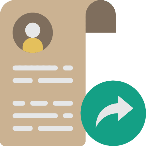 Resume interface personal profile application icon
