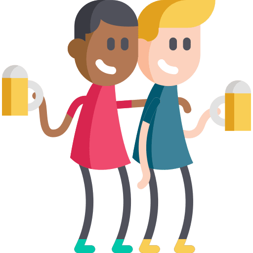 Friends brotherhood beer friendship icon