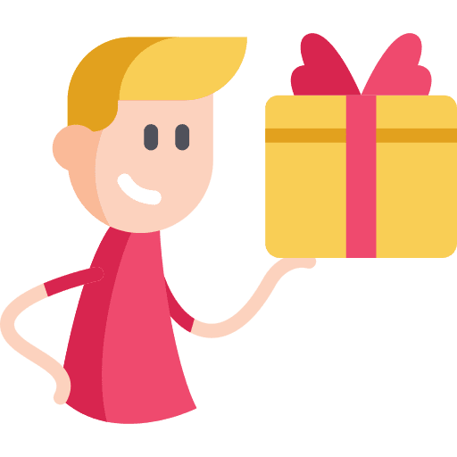 Gift people birthday birthday and party icon