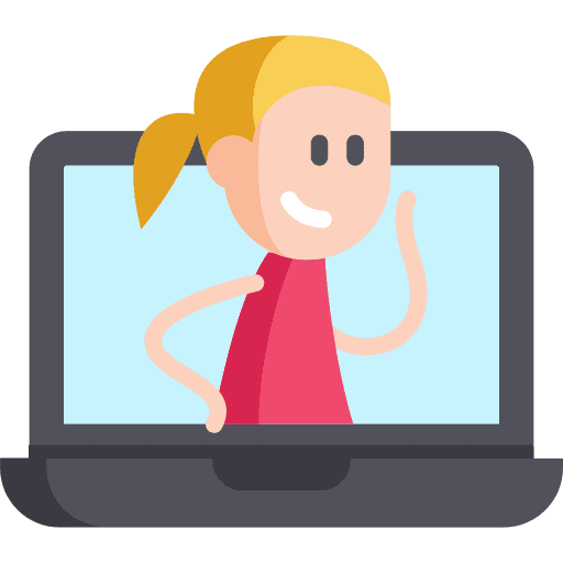 Video call technology communications computer screen icon