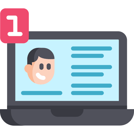 Profile social media laptop social network icon