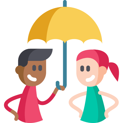 Umbrella boy people umbrella icon