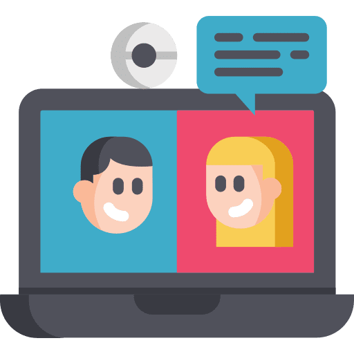 Video call communications video call tv monitor icon