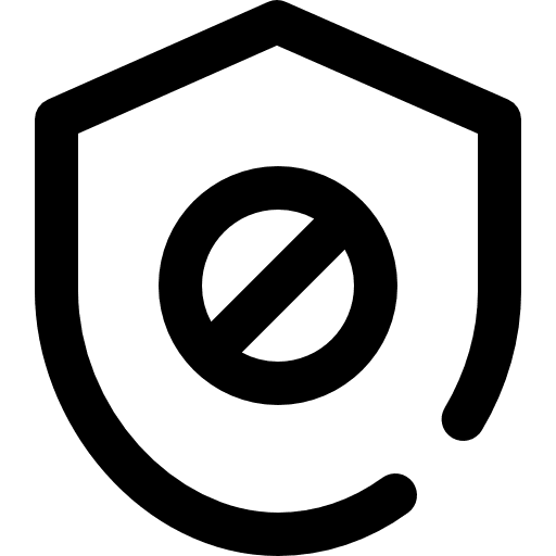 Access denied shield prohibition circle icon