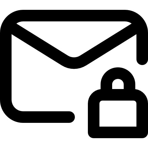 Email security shipping and delivery secure icon