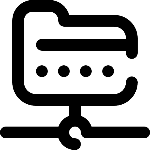 Ftp files and folders cloud storage server icon