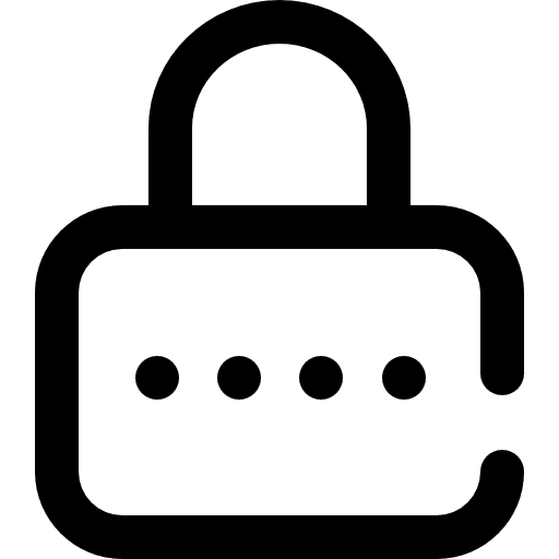 Password security system login numbers icon