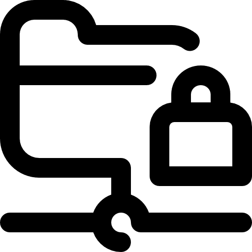 Ftp system protection padlock icon
