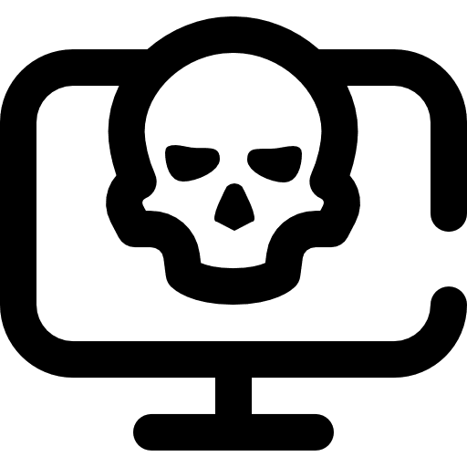 Virus skull virus computing icon