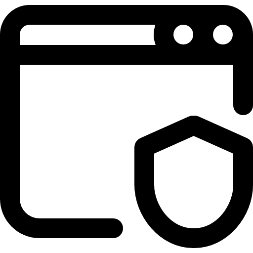 Browser shield browser technology icon
