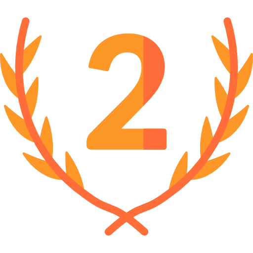 Second ribbons medal sports icon