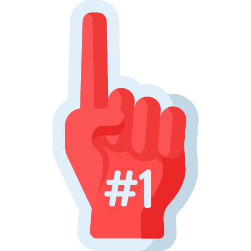 Foam finger entertainment fan icon