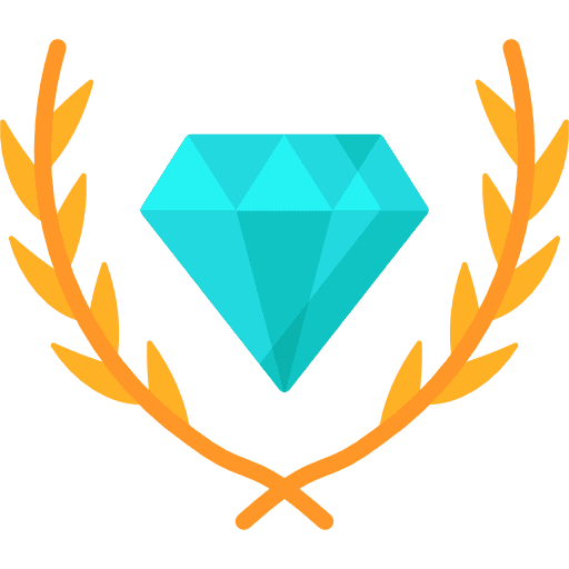 Medal quality diamond sports and competition icon