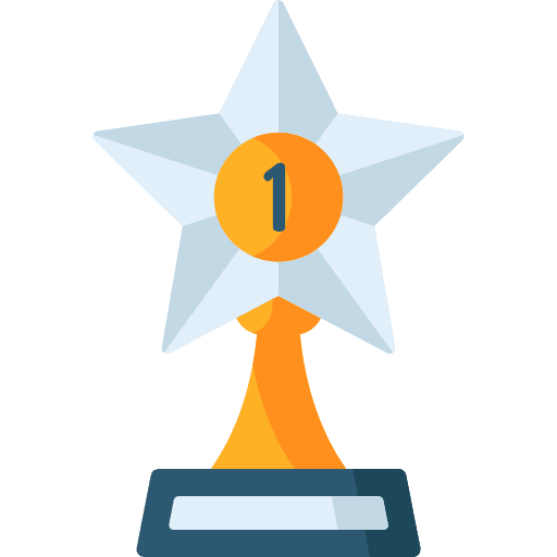 Star trophy sports and competition cup icon