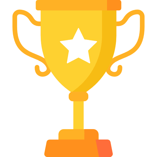 Trophy champion winner sports and competition icon