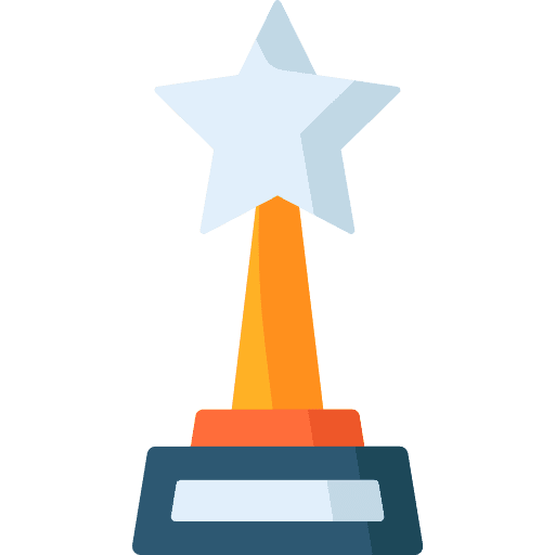 Star trophy sports and competition award icon