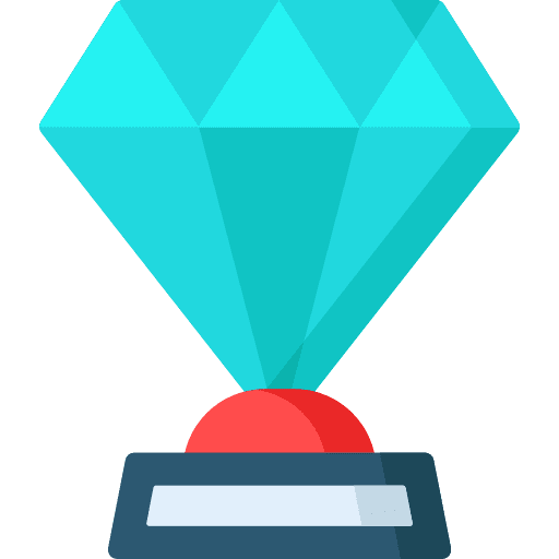 Trophy marketing winner diamond icon