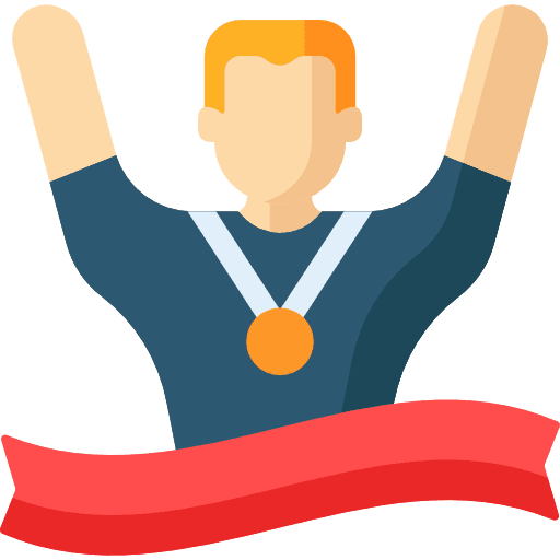 Winner running man winner first icon