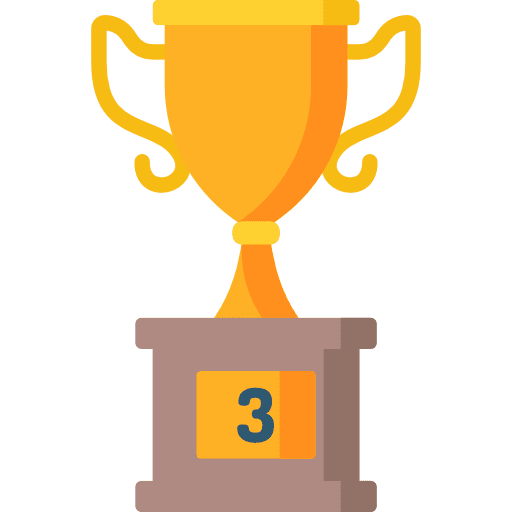 Trophy third cup award icon
