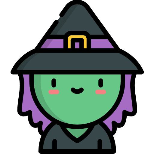 Witch terror scary horror icon