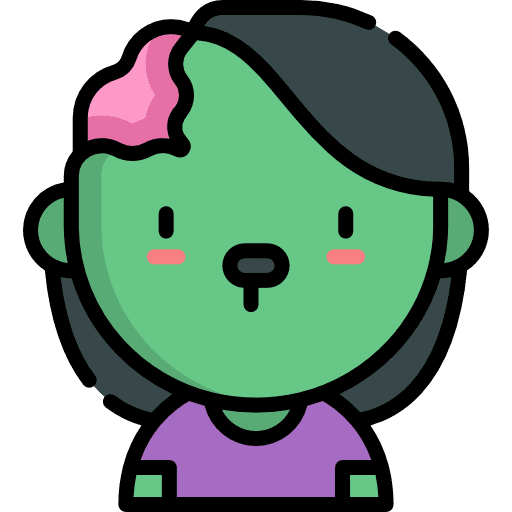 Zombie halloween terror scary icon