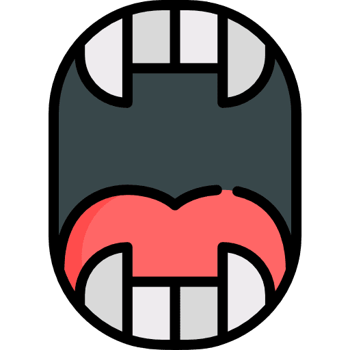 Fangs party halloween carnival icon