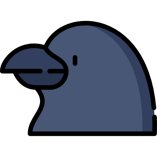 Raven crow spooky animals icon