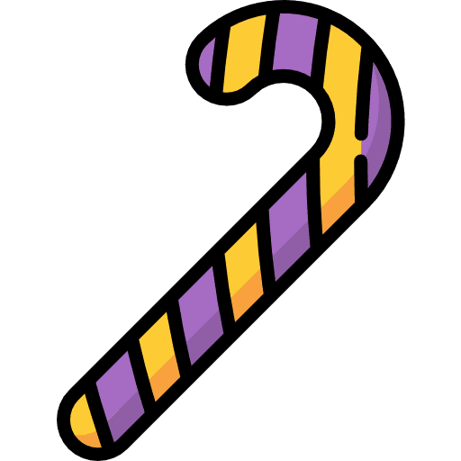 Candy cane food and restaurant candy xmas icon