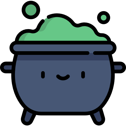 Cauldron halloween cauldron cooking icon
